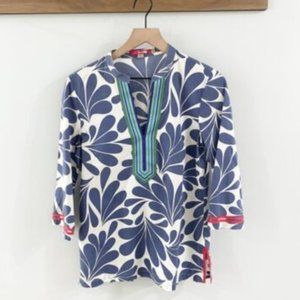 Boden Ribbon Trim Tunic Blue Size US 6